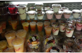 Shop stocked with cut fruits and parfaits covered by Business Insurance in Greater Northdale, FL